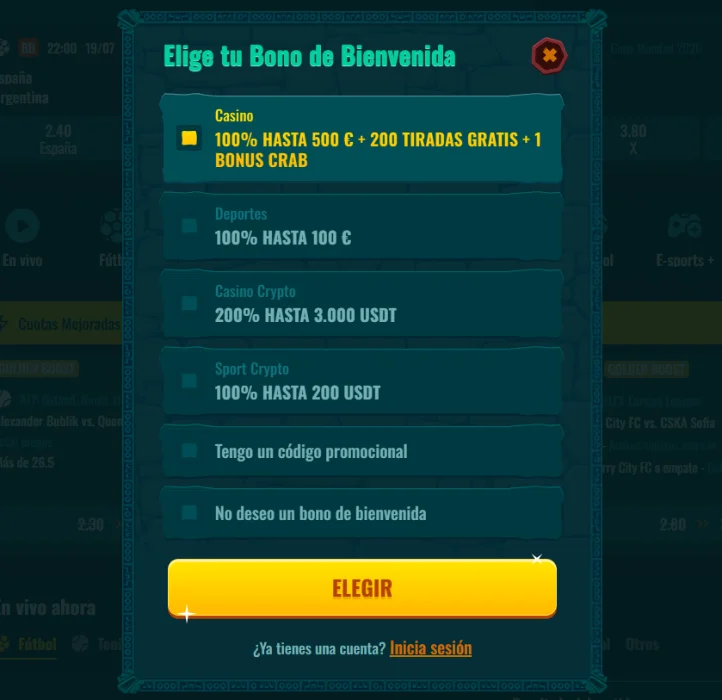 Spinanga Casino Registro e Inicio de Sesión